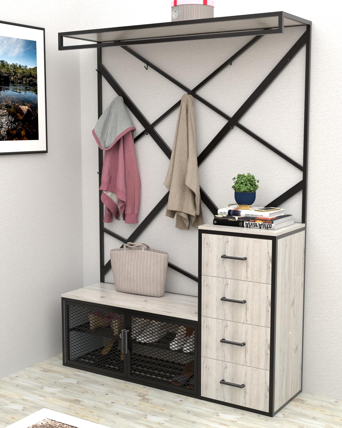 Вешалка EcoLoft Белларо DSP-1493-2 в стиле лофт Дуб Кортона (35730187) Вешалка EcoLoft Белларо DSP-1493-2 в стиле лофт Дуб Кортона (35730187)