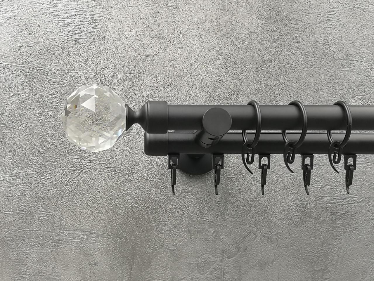 Карниз Quadrum Люмиера гладкая/импрессионная штанга двойной универсальный 19/19 мм 300 см Черный матовый (46976098) Карниз Quadrum Люмиера гладкая/импрессионная штанга двойной универсальный 19/19 мм 300 см Черный матовый (46976098)