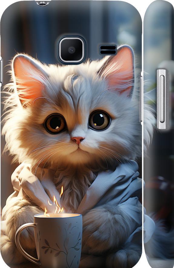 Чехол на Samsung Galaxy J1 Mini J105H White cat (5646m-258-42517)
