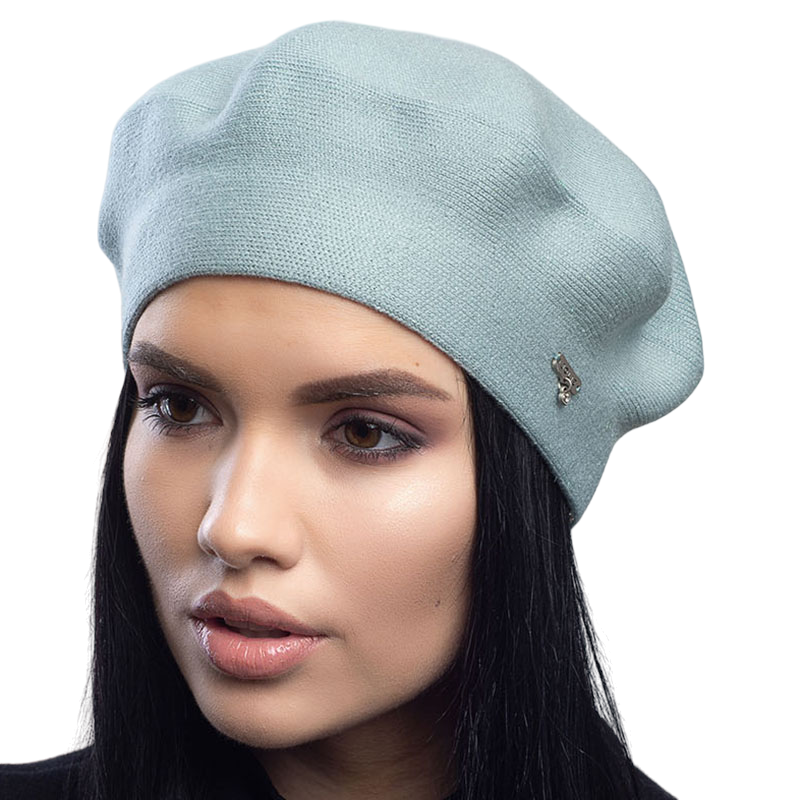 Берет женский Leks Сказка двойной с люрексом Нефритовый (129401)