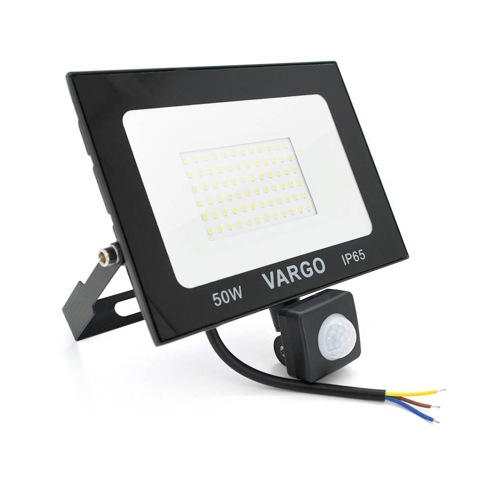 Прожектор LED з датчиком руху Vg-50W IP65 6500K 2700Лм (34592)