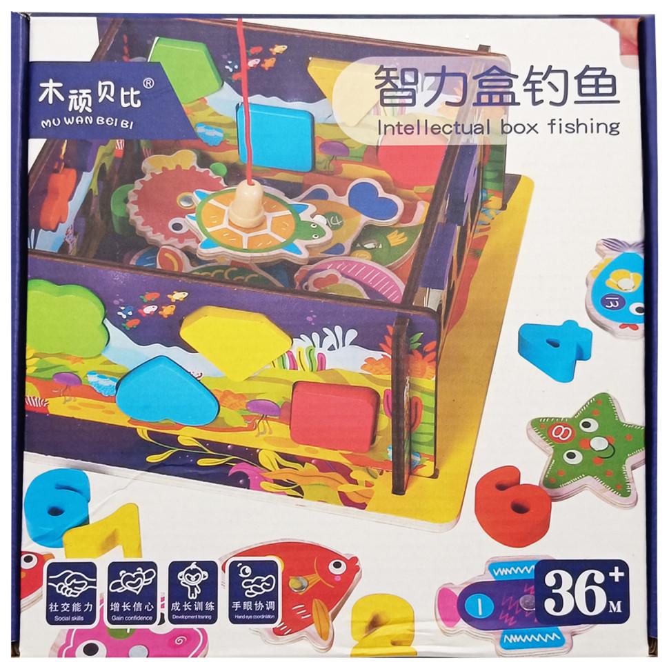 Деревянный сортер-рыбалка Bambi Океан конструктор/математический 23х22,5 см (ID-180-D-113)