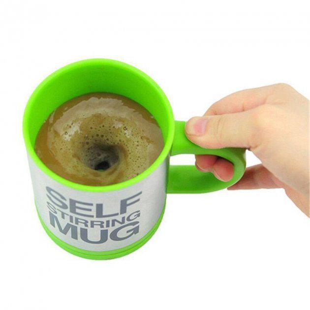 Чашка Self Stirring Mug з вентилятором 400 мл Зелений (deea66be) - фото 4