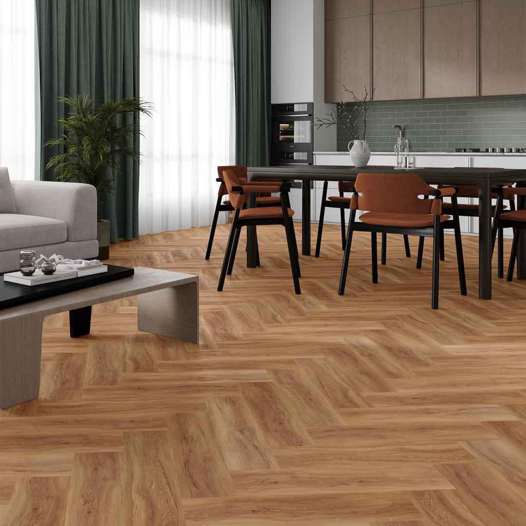 Пол виниловый SPC AFIRMAX Arbiton Herringbone Jersey Oak HB 41105
