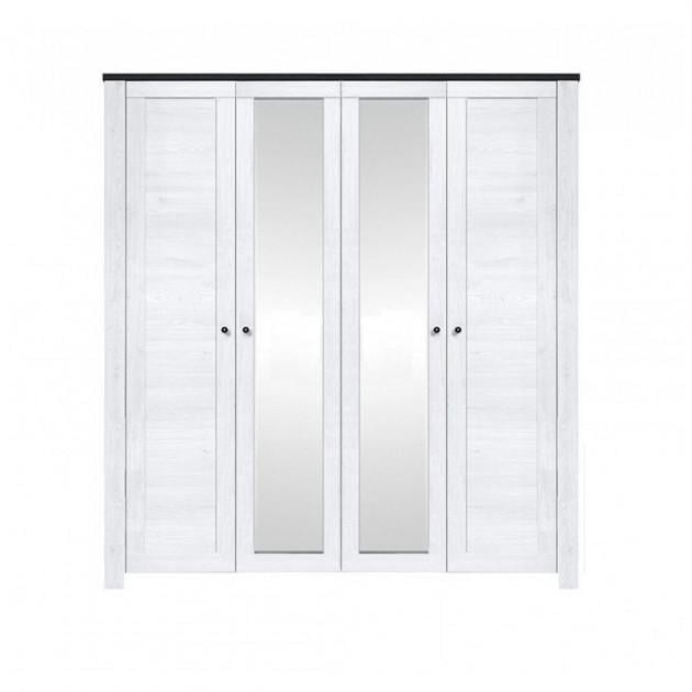 Шкаф четырехдверный Gerbor Holding Антверпен 2 4D Ясень снежный/Дуб мореный