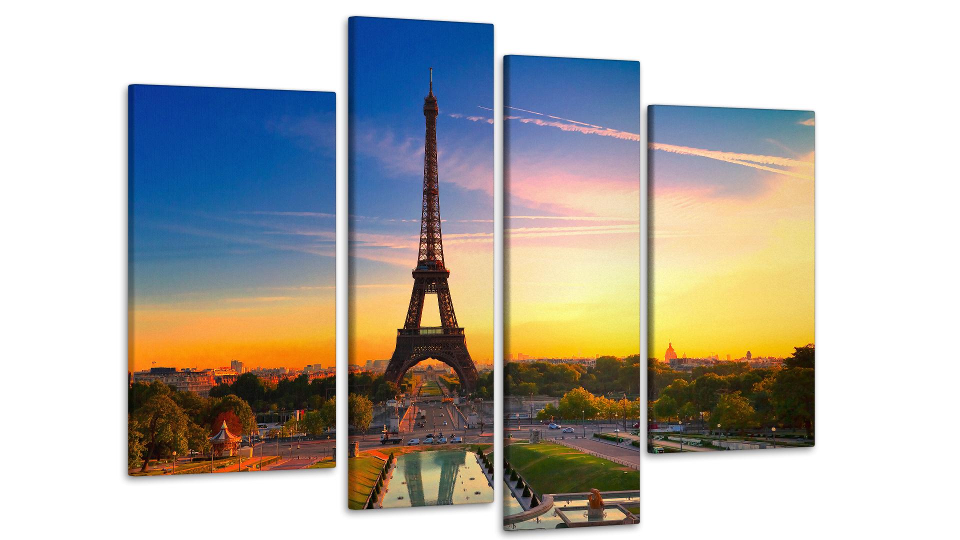Картина модульная Париж Рассвет 75х118 см (Art-22_4)