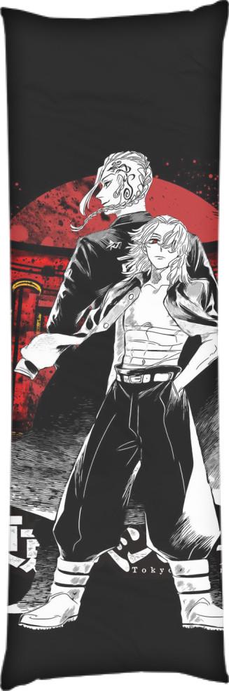 Подушка дакимакура Mikey and Draken 2 50x150 см (13545485)