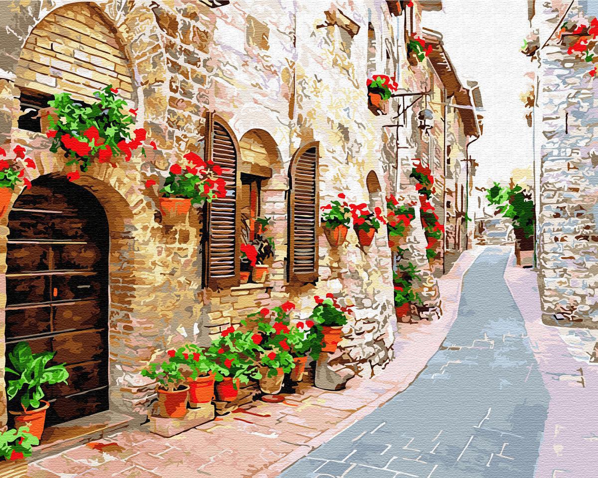 Картина по номерам Brushme Цветочная улица 40х50 см  (skl-GX34015)