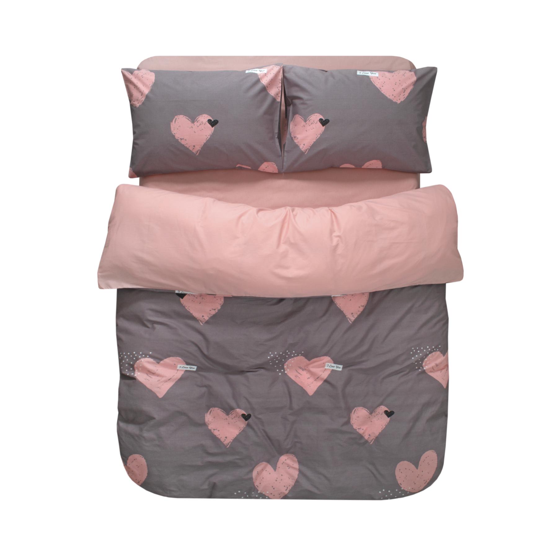 Комплект постельного белья Lotus Home Perfect Ranforce Hearts семейный (11396214)