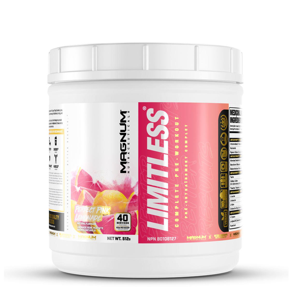 Комплекс до тренировки Magnum Nutraceuticals Limitless 512 g /20 servings/ Perfect Pink Lemonade Комплекс до тренировки Magnum Nutraceuticals Limitless 512 g /20 servings/ Perfect Pink Lemonade
