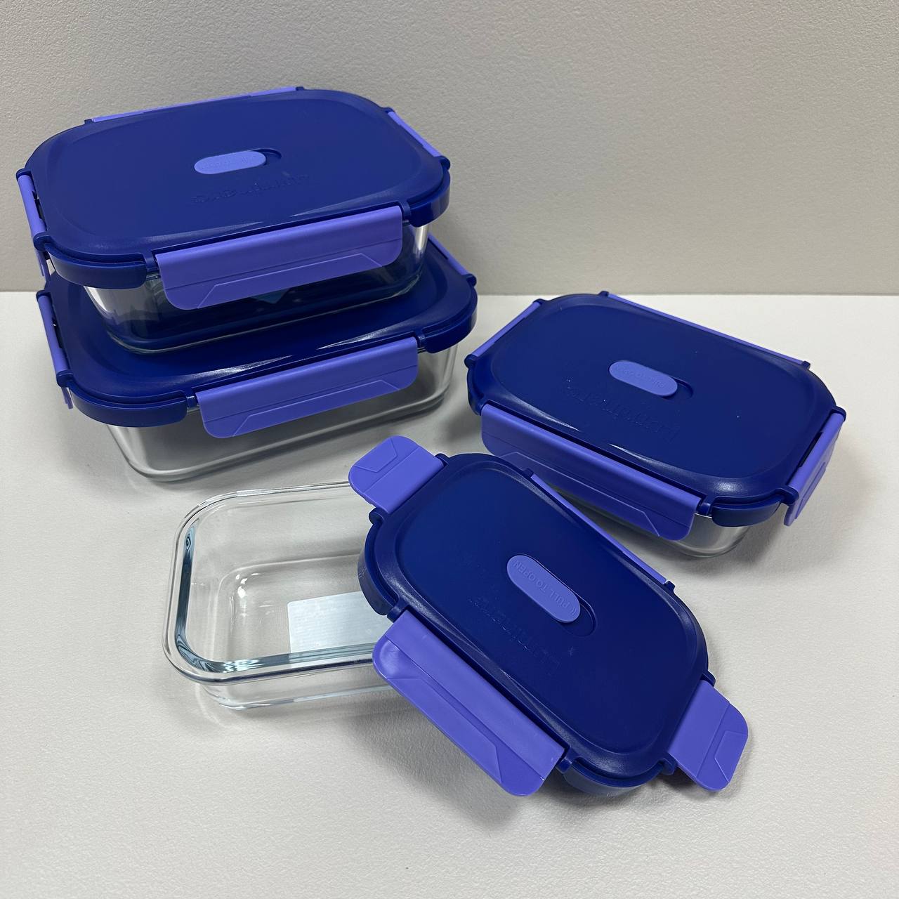 Набор контейнеров Luminarc Click Clack 370/650/1040/1520 мл Синий (23739) - фото 4