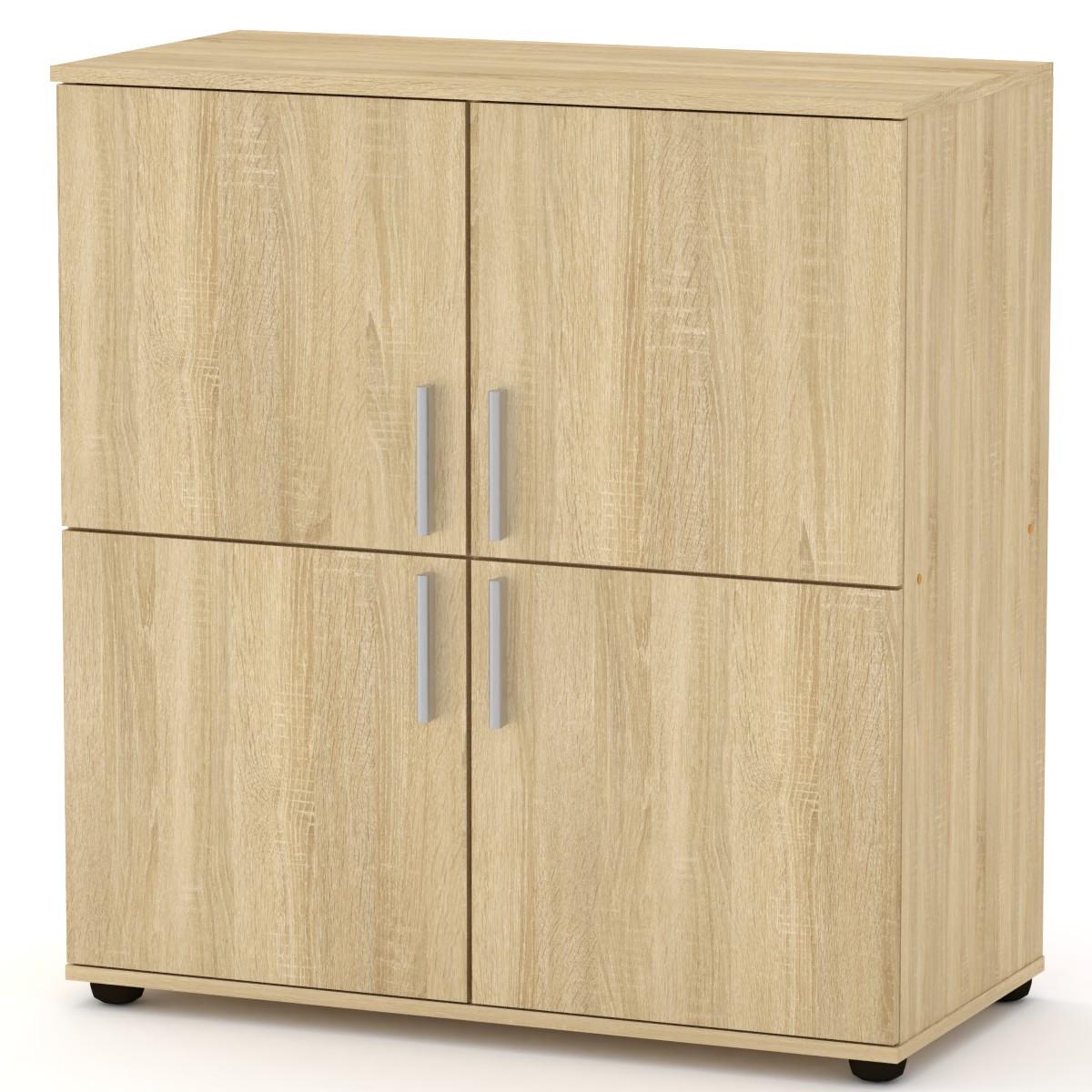 Комод Компанит с 4 дверцами Дуб сонома (26966230) - фото 1 Комод Компанит с 4 дверцами Дуб сонома (26966230) - фото 1