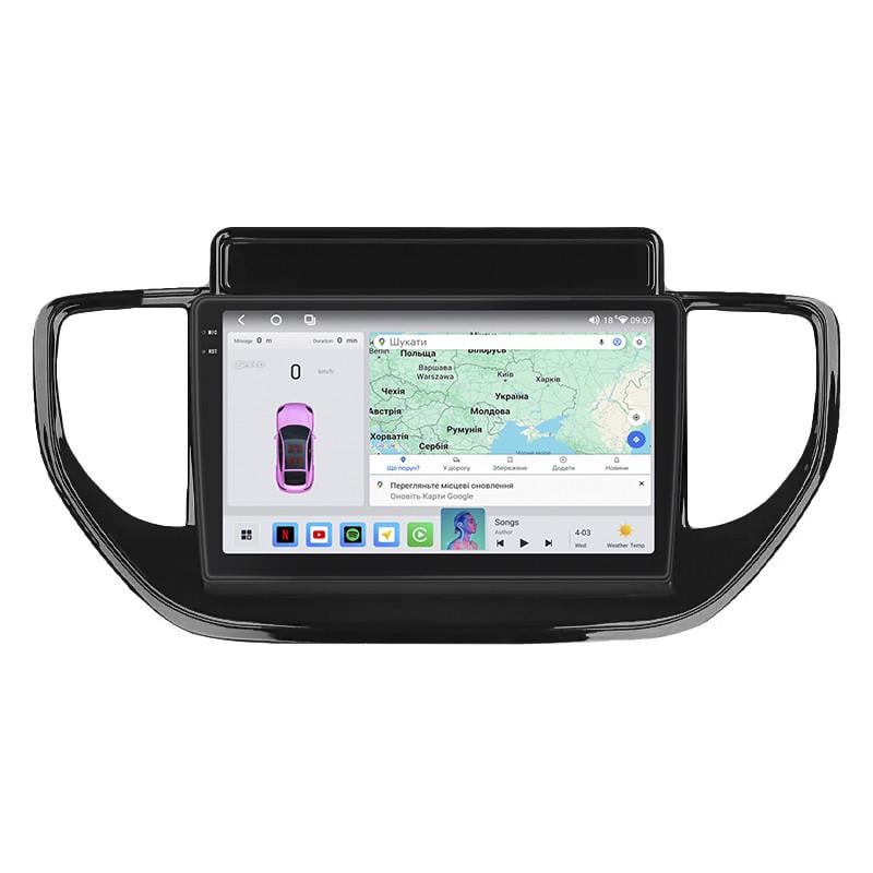 Автомагнитола штатная Lesko 4G/CarPlay/QLED/360°/GPS/Wi-Fi для Hyundai Solaris II Рестайлинг 2020-4/64Gb 9" (2352209043)