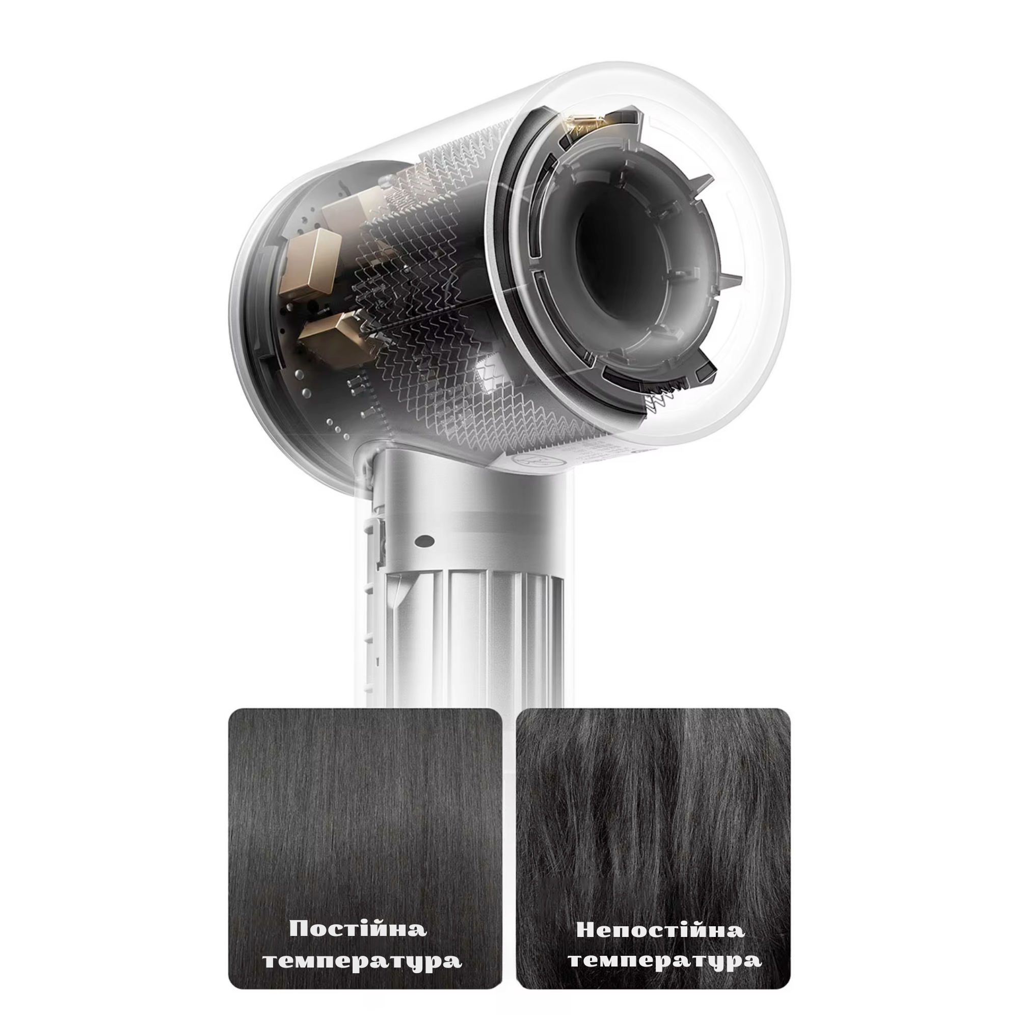 Фен для волосся MiJia H501 з іонізацією 62 м/с 1600 Вт White (23704459) - фото 9 Фен для волосся MiJia H501 з іонізацією 62 м/с 1600 Вт White (23704459) - фото 9