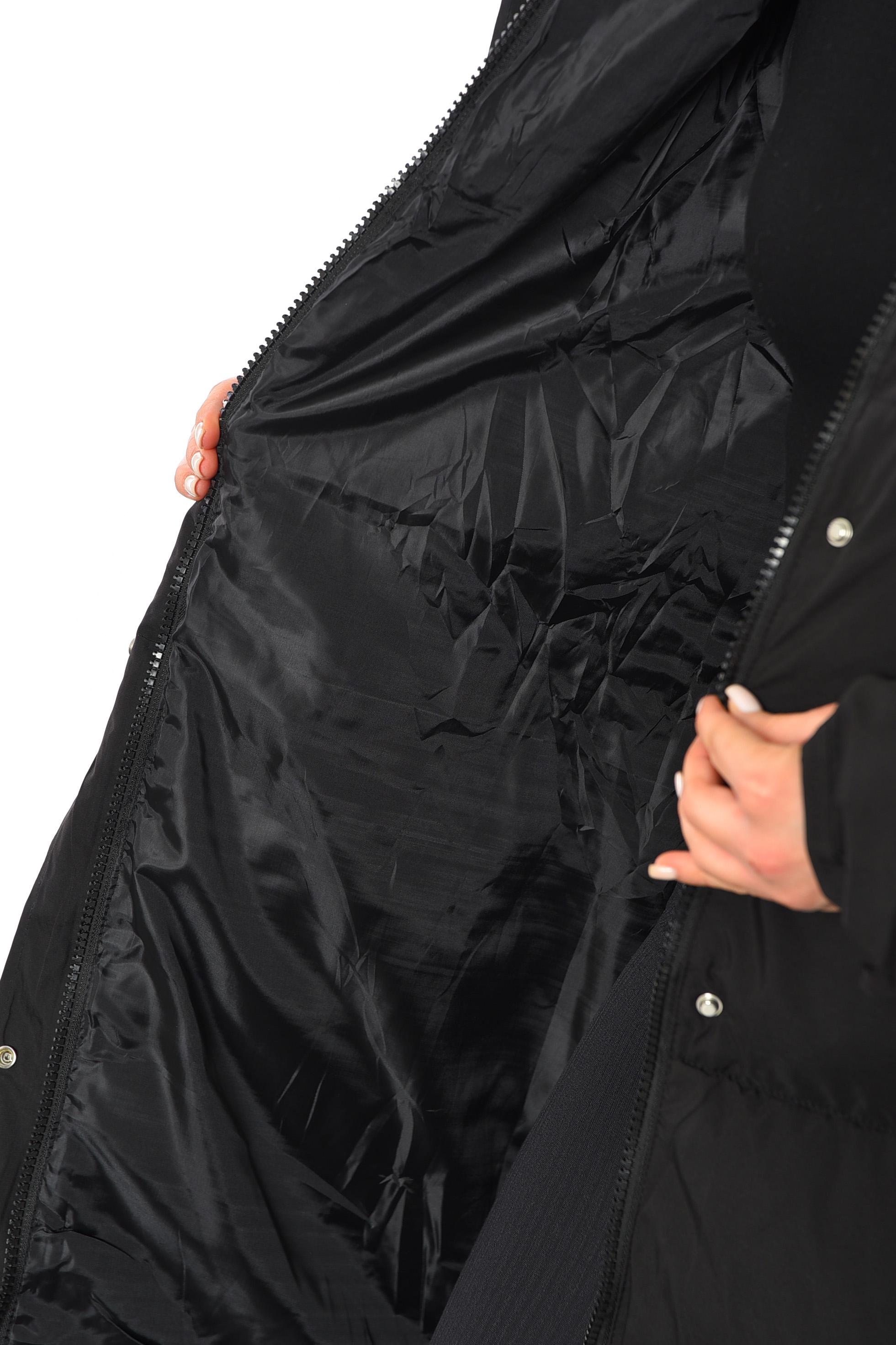 Куртка женский зимняя 4XL Черный (193415) - фото 4 Куртка женский зимняя 4XL Черный (193415) - фото 4