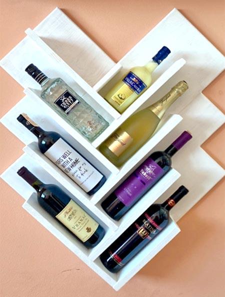 Полка для вина настенная из дерева Атикаши 8 Зефир (ПНК-823020)