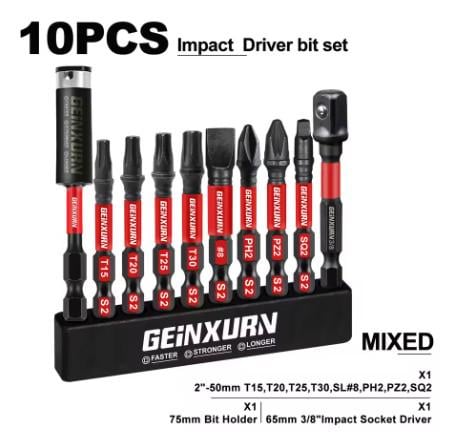 Набор битов удлиненных с органайзером 10 эл. (28604078) - фото 2 Набор битов удлиненных с органайзером 10 эл. (28604078) - фото 2