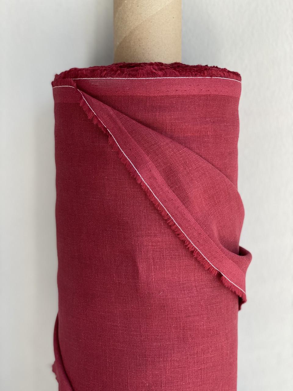 Тканина LINEN PLUS лляна 150 см 1368 Червоний оксамит - фото 4 Тканина LINEN PLUS лляна 150 см 1368 Червоний оксамит - фото 4