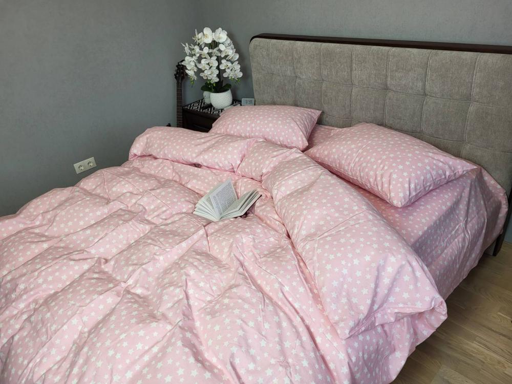 Комплект постельного белья Зари Turkish flannel двуспальный на резинке Розовый (2016068745)