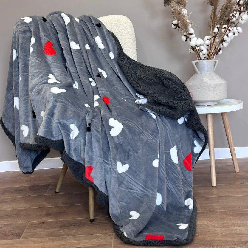 Плед-покрывало двухсторонний 150х210 см Серый (29879621) - фото 2 Плед-покрывало двухсторонний 150х210 см Серый (29879621) - фото 2