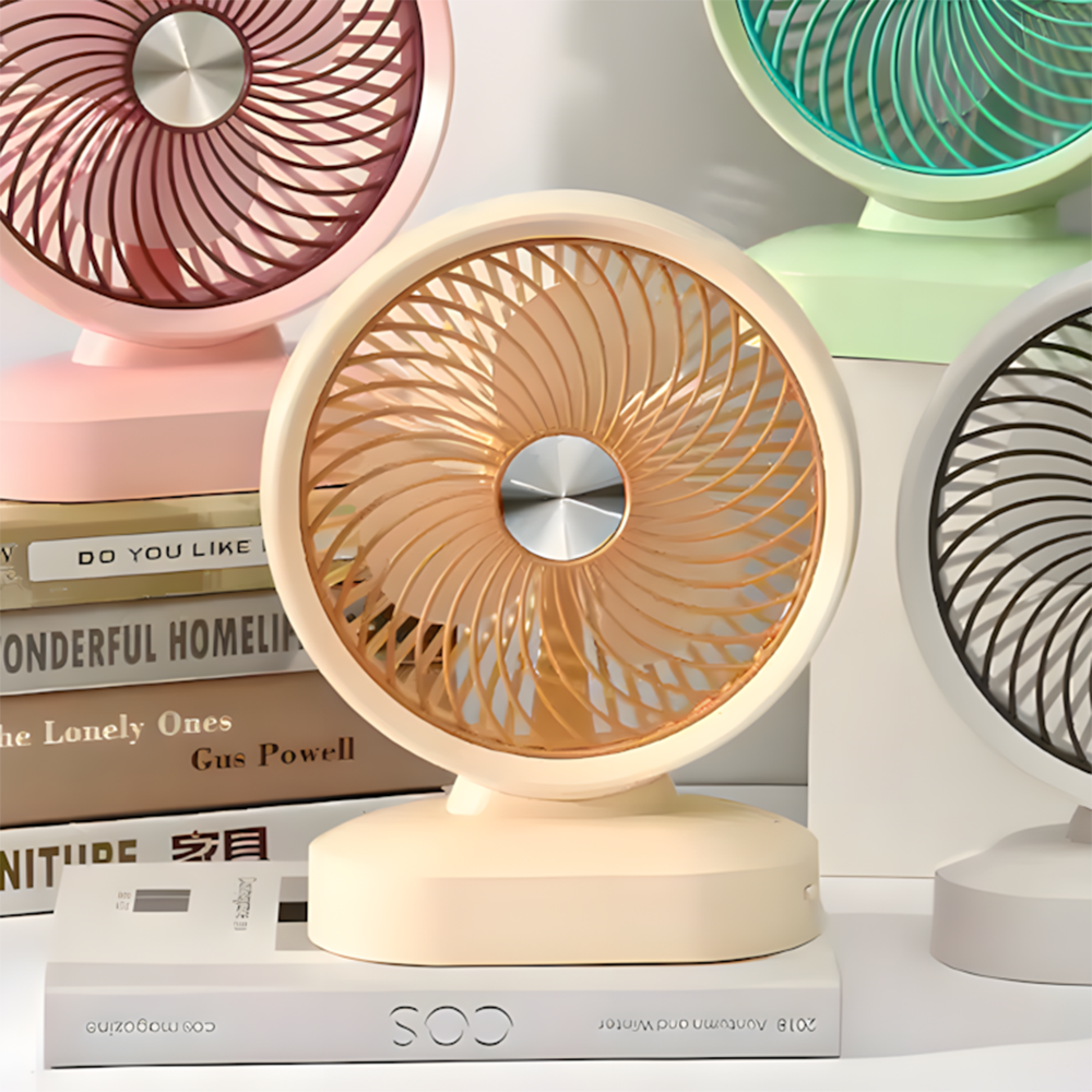 Вентилятор портативний настільний на акумуляторі 1200 мАг USB-Type C 3 режими 5 Вт Кремовий (27434606) - фото 5 Вентилятор портативний настільний на акумуляторі 1200 мАг USB-Type C 3 режими 5 Вт Кремовий (27434606) - фото 5