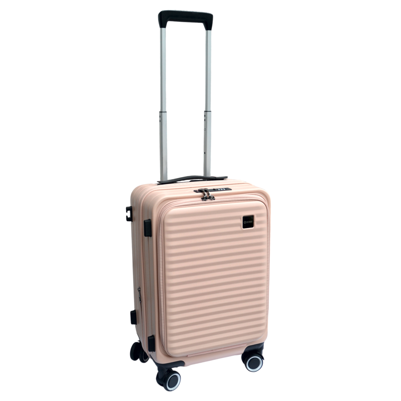 Чемодан ручная кладь Derby 092401/20 с фронтальным открытием замок TSA с отделом для ноутбука Pink (2447983470)