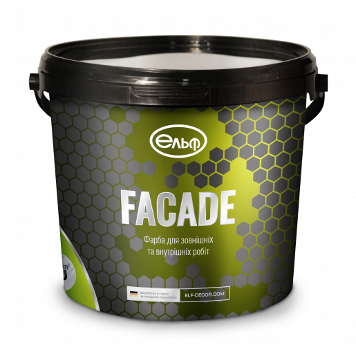 Краска латексная фасадная матовая Elf Facade 3 л (2784003267) - фото 1 Краска латексная фасадная матовая Elf Facade 3 л (2784003267) - фото 1