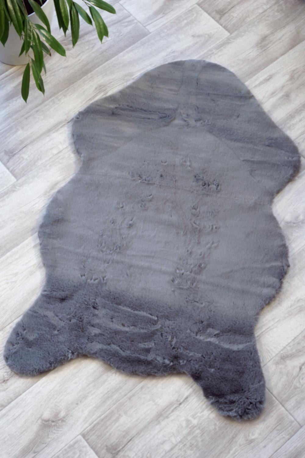 Ковер с высоким ворсом Estera tpr 80x125 см Grey skin (34139544)