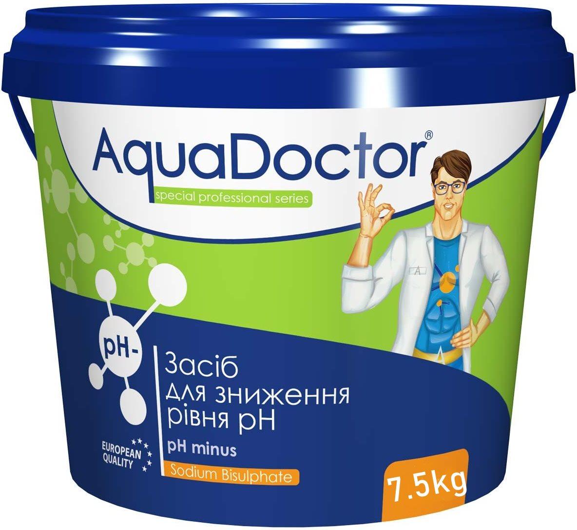 Засіб AquaDoctor pH Minus для зниження рівня pH басейну 7,5 кг