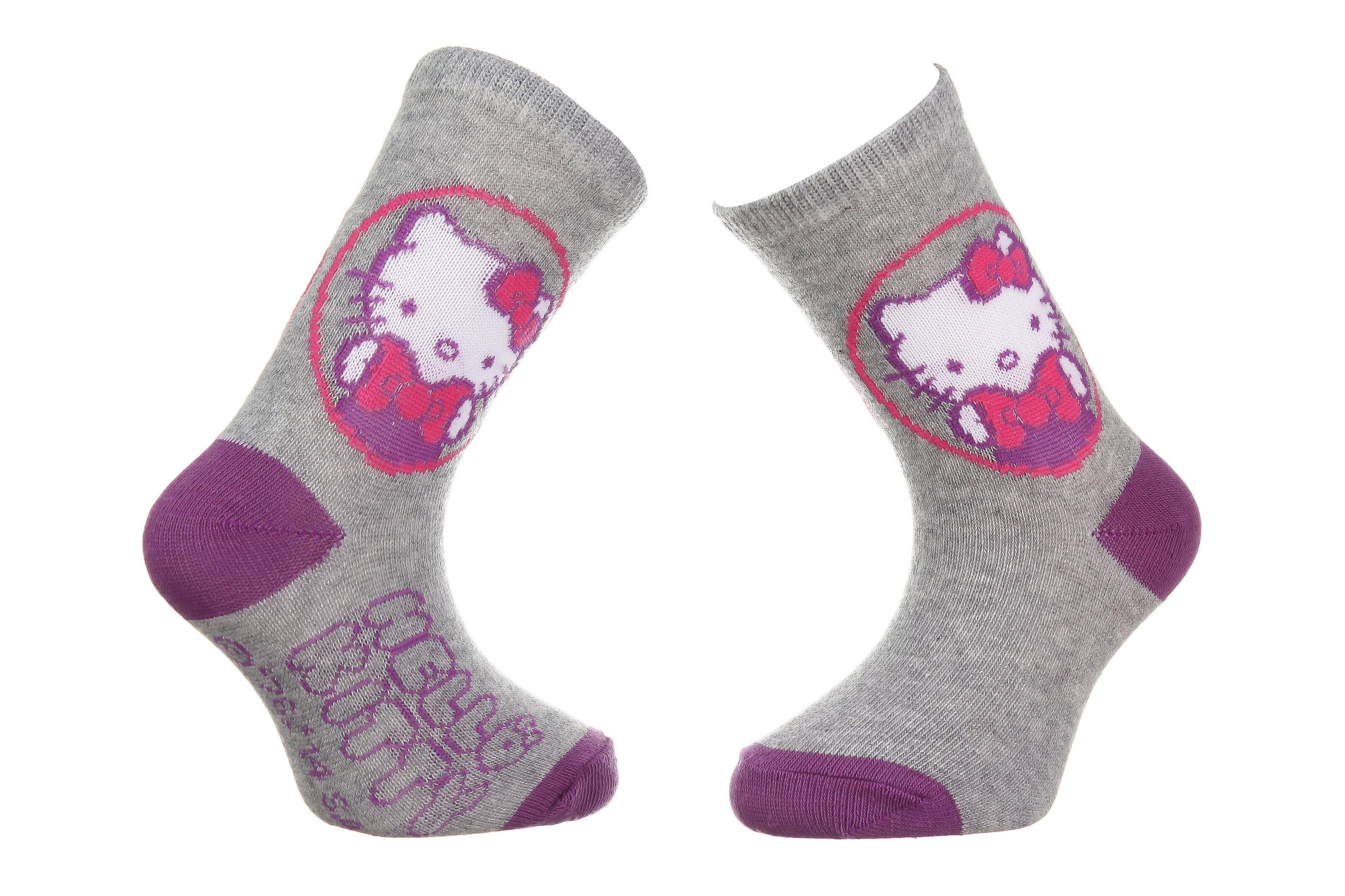 Носки Hello Kitty Head Hk Writing р. 19-22 Gray (32770-3)