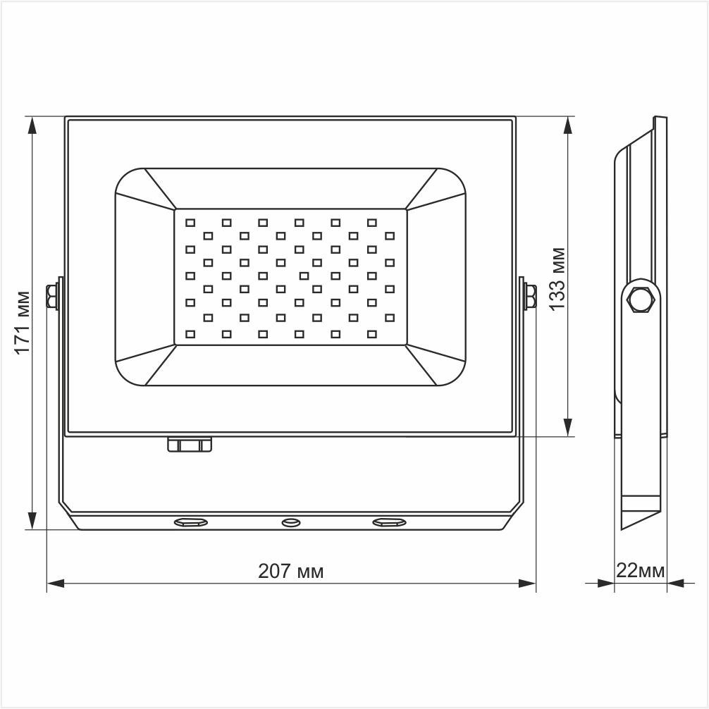 Прожектор LED VIDEX TITANUM 50W 6000K 4000Lm IP65 SMD TLF506 - фото 3