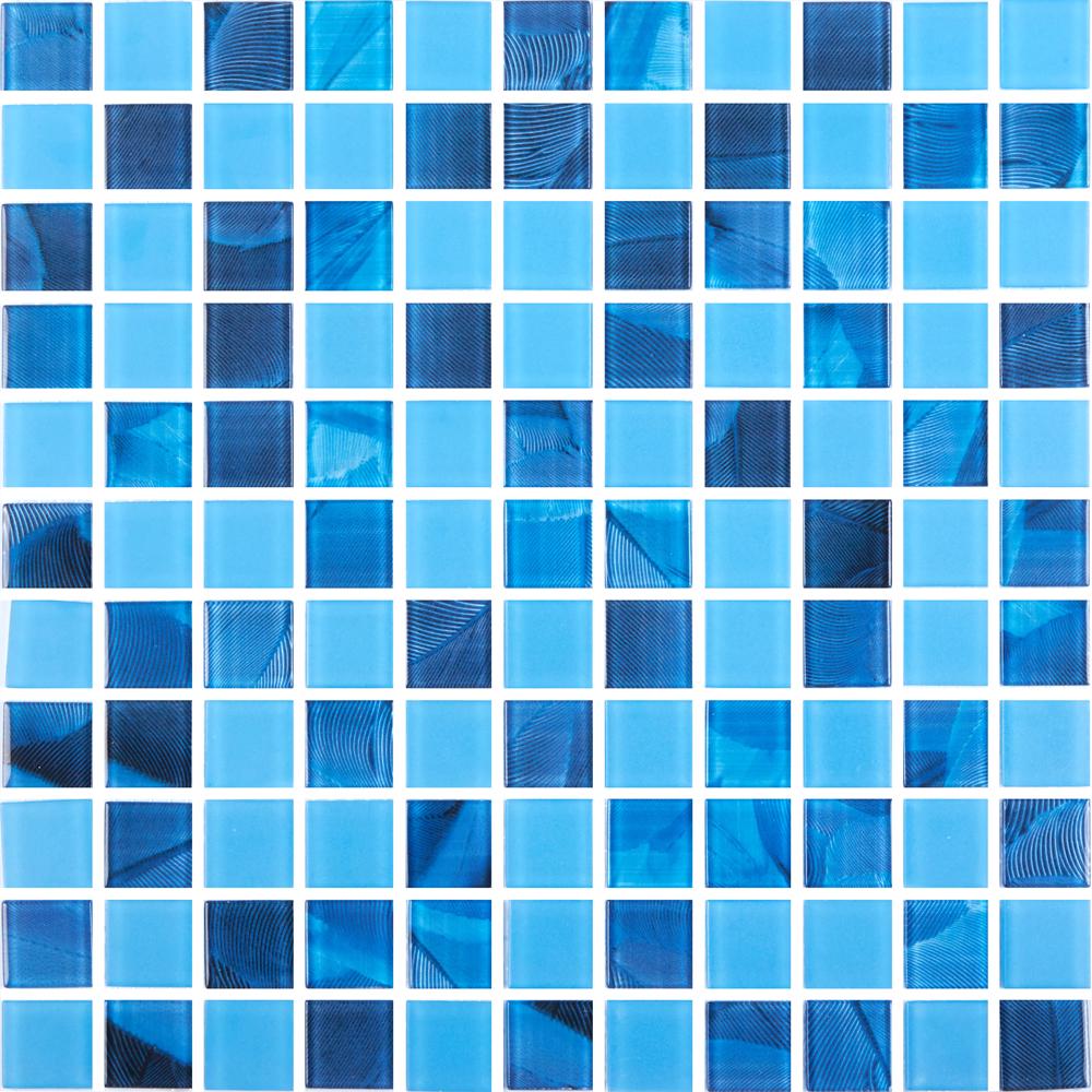 Мозаїка КОТТО CERAMICA скляна GMP 0425017 С2 print 19/blue D mat 300x300x4 25x25 ( GMP 0425017)