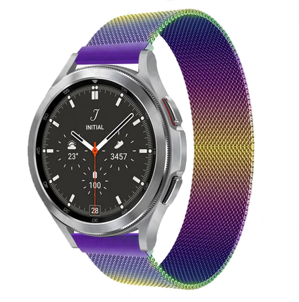 Металевий ремінець Watchbands Milanese Loop для Samsung Galaxy Watch 4 Classic 42 мм Colorful (WB01S4MMILANESE5442) - фото 2