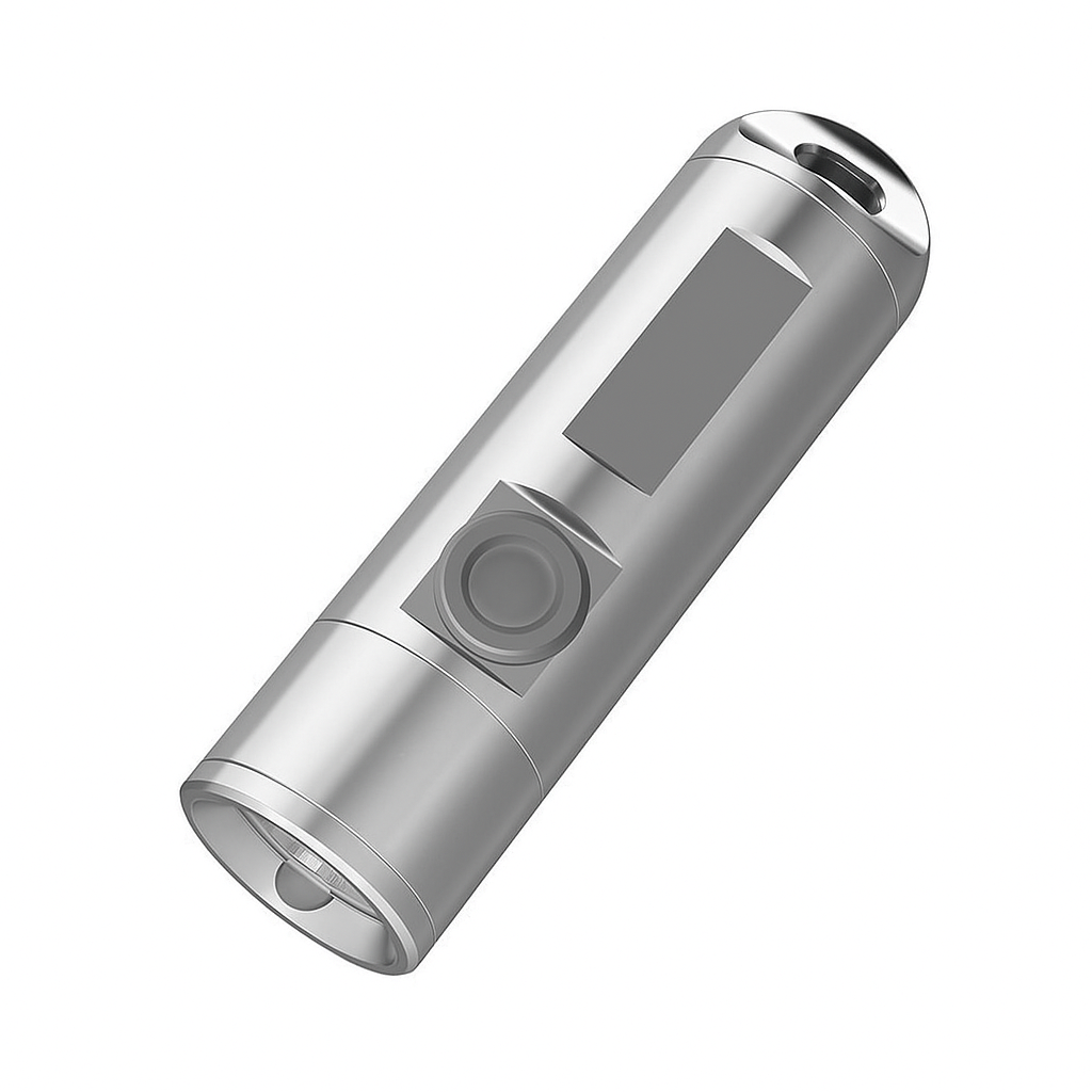 Фонарь ручной светодиодный AK205-TG металлический с оптическим зумом Серый