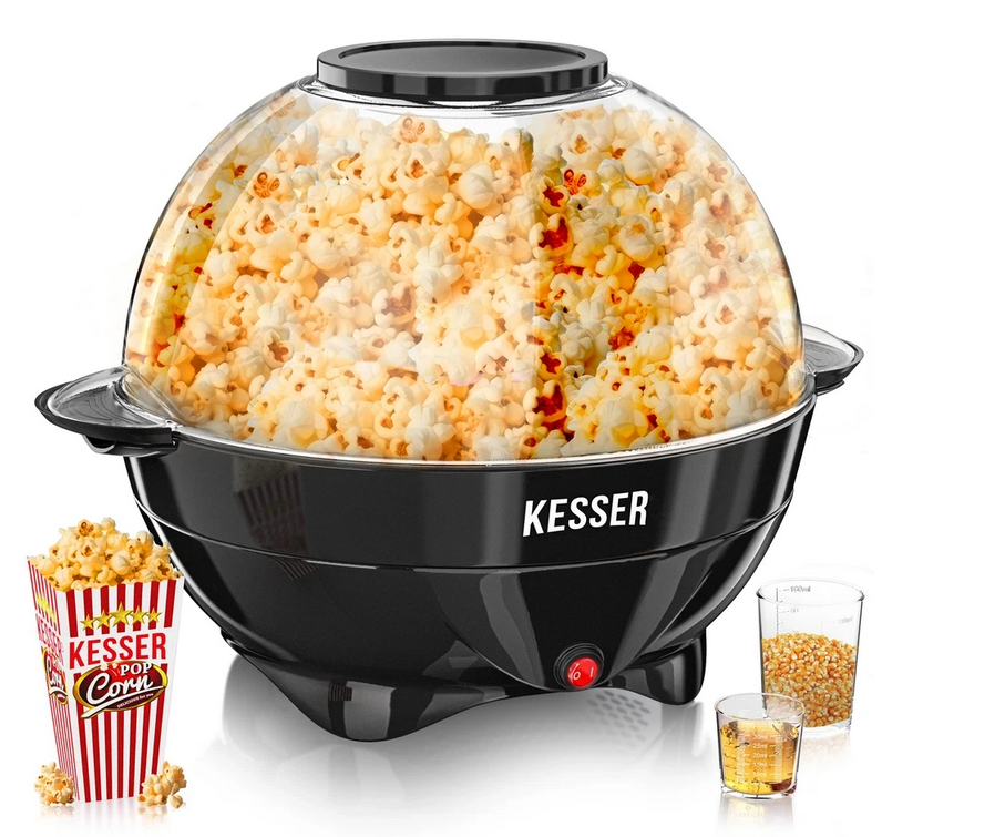 Аппарат для попкорна KESSER 800 Вт 5,5 л Черный (4255598327923) Аппарат для попкорна KESSER 800 Вт 5,5 л Черный (4255598327923)