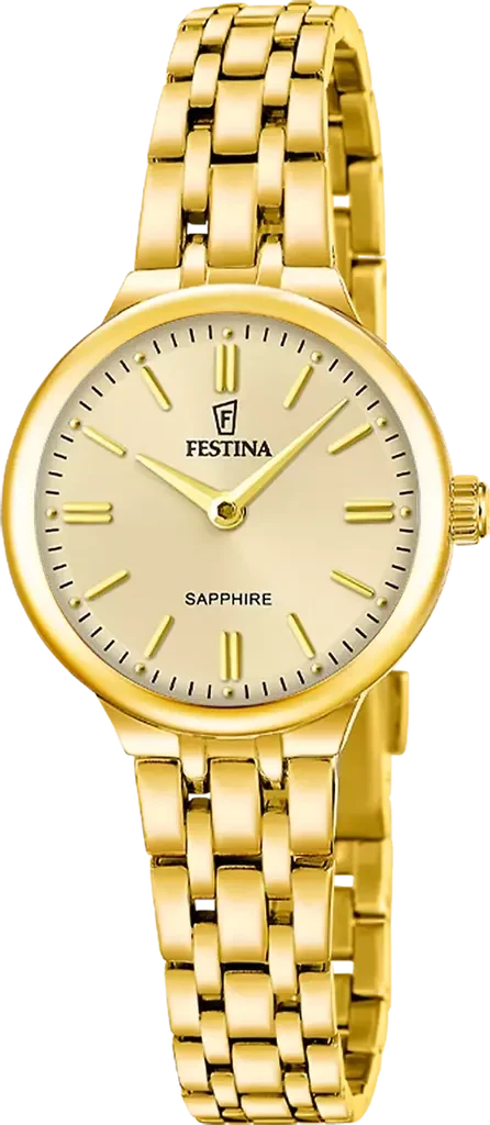 Наручные часы женские Festina F20745/2 Mademoiselle со стальным корпусом/сапфировым стеклом WR 50 м и золотистым циферблатом