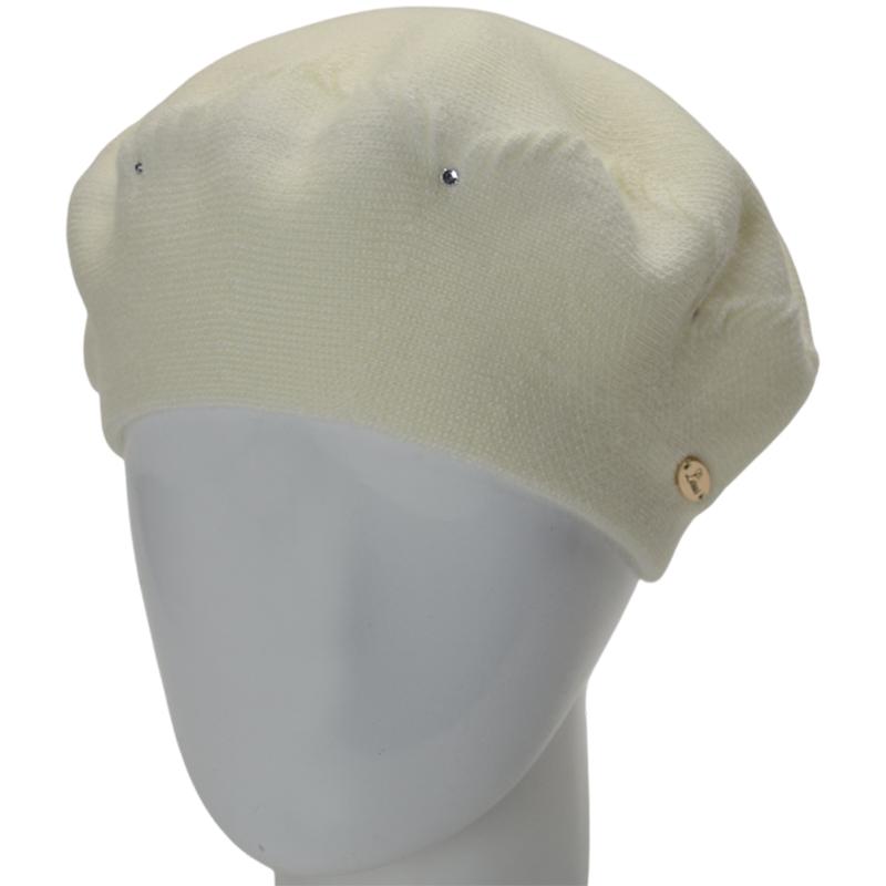 Берет женский двойной Lirus Алана универсальный Молочный (276151)