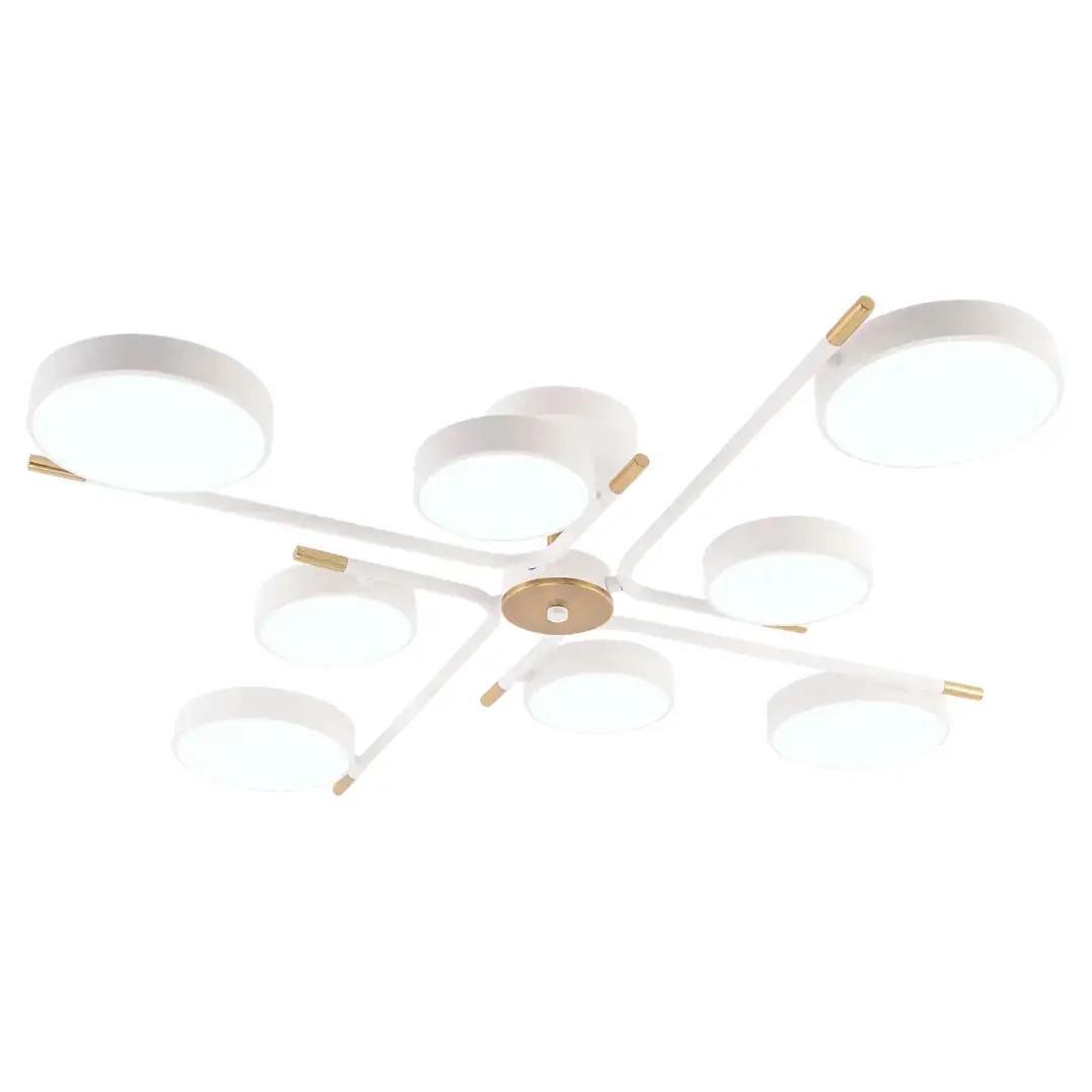 Люстра потолочная светодиодная Valeso V XI3329-8 WH+COPPER 120W (00000140592)