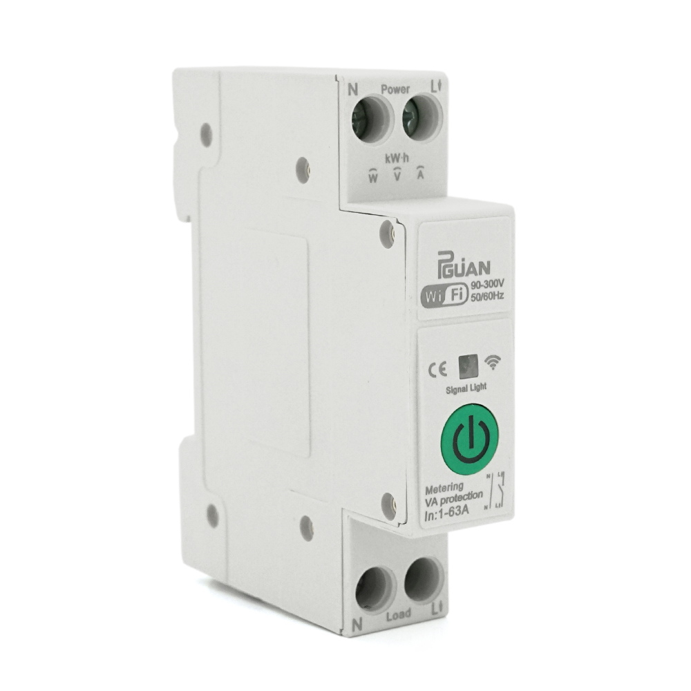 Выключатель-реле WI-FI Voltronic 63А на DIN рейку с измерением тока и напряжения (35281)