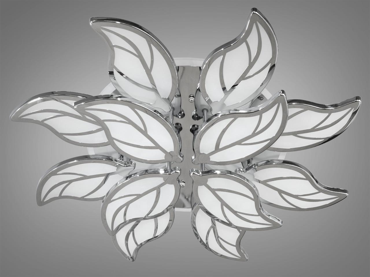 Люстра LED для гостиной с пультом и подсветкой 8028-8+4HR-LS 180W Хром (1776291318) - фото 6 Люстра LED для гостиной с пультом и подсветкой 8028-8+4HR-LS 180W Хром (1776291318) - фото 6