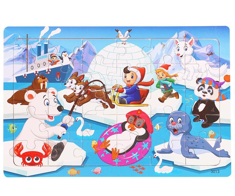 Пазл деревянный Северный Полюс (2093629839)