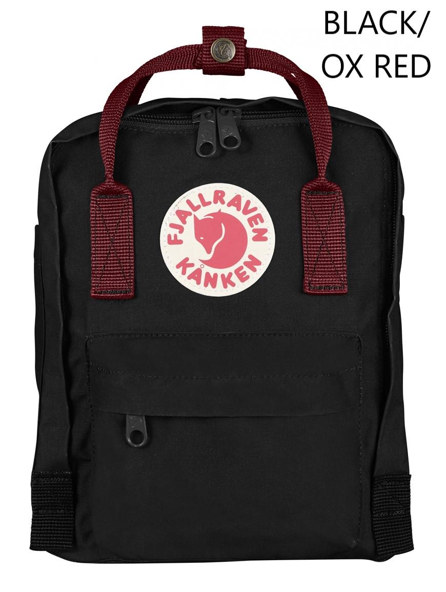 Рюкзак Fjallraven Kanken Mini Black/Ox Red (1004-23561.550-326)