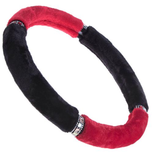 Чехол руля VLOD-F93 BK/RD M мех Черный (00000046187)