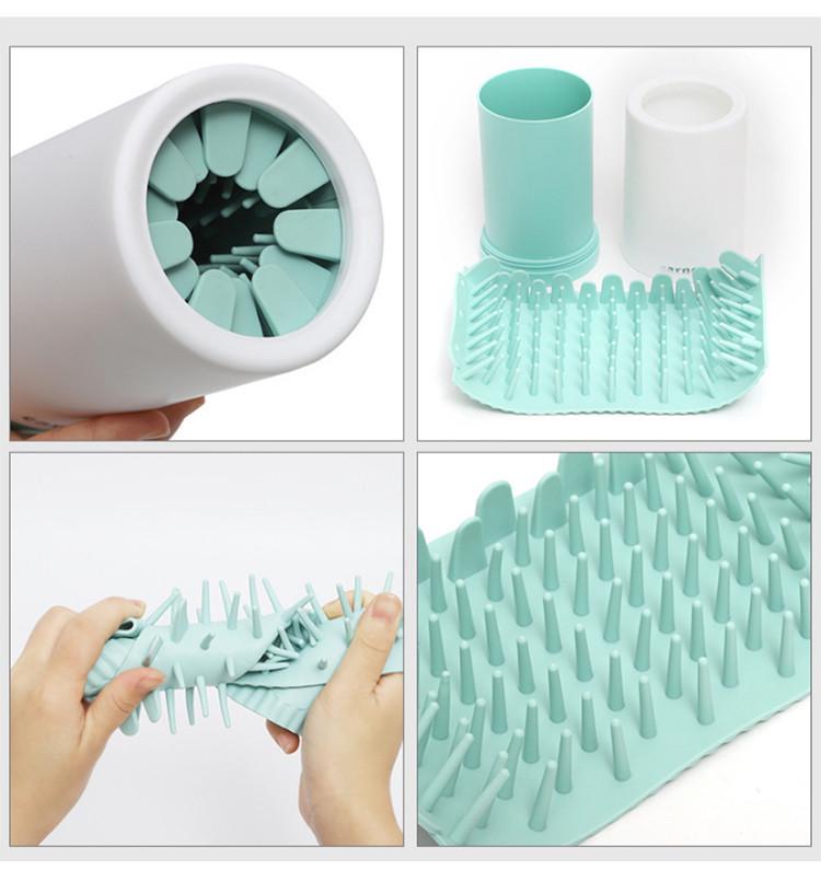 Лапомойка для собак Carno 9x14,5 см Белый с зеленым (2066190984) - фото 2