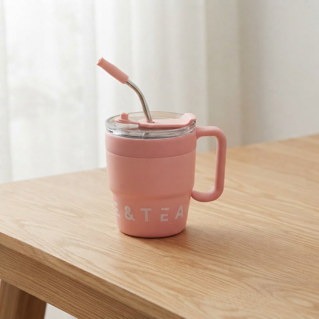 Термочашка с ручкой для горячих и холодных напитков с трубочкой Coffee & Tea нержавеющая сталь 480 мл Розовый (HP-14-23P) Термочашка с ручкой для горячих и холодных напитков с трубочкой Coffee & Tea нержавеющая сталь 480 мл Розовый (HP-14-23P)