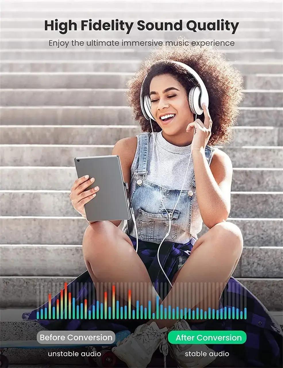 Переходник UGREEN AV167 AUX Type-C to 3,5 мм 10 см Grey (80723) - фото 9 Переходник UGREEN AV167 AUX Type-C to 3,5 мм 10 см Grey (80723) - фото 9