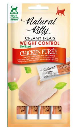 Лакомство-пюре для котов Natural Kitty Functional Creamy Treat Chicken Puree куриное контроль веса для стерилизованных 4х12 г (SNK24015) Лакомство-пюре для котов Natural Kitty Functional Creamy Treat Chicken Puree куриное контроль веса для стерилизованных 4х12 г (SNK24015)