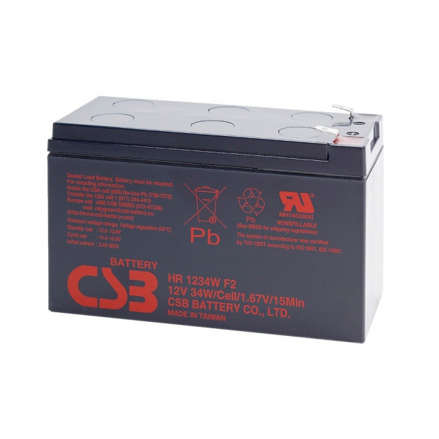 Батарея аккумуляторная AGM CSB HR1234WF2 12 V 9 Ah