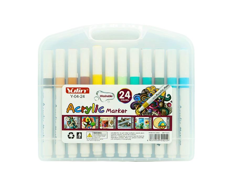 Набор акриловых маркеров Acrylic Marker Y 04 24 шт. (24869583)