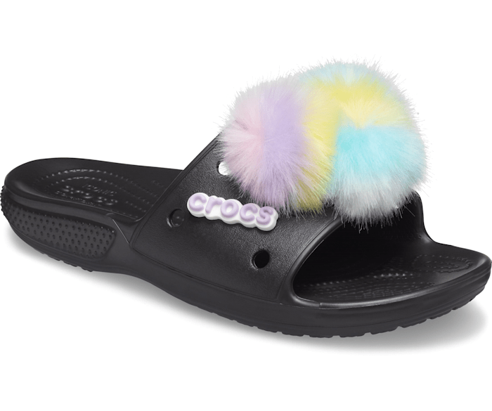 Шльопанці жіночі утеплені Crocs Classic Fur Sure Slide р. 38-39 Чорний (5483) - фото 6 Шльопанці жіночі утеплені Crocs Classic Fur Sure Slide р. 38-39 Чорний (5483) - фото 6